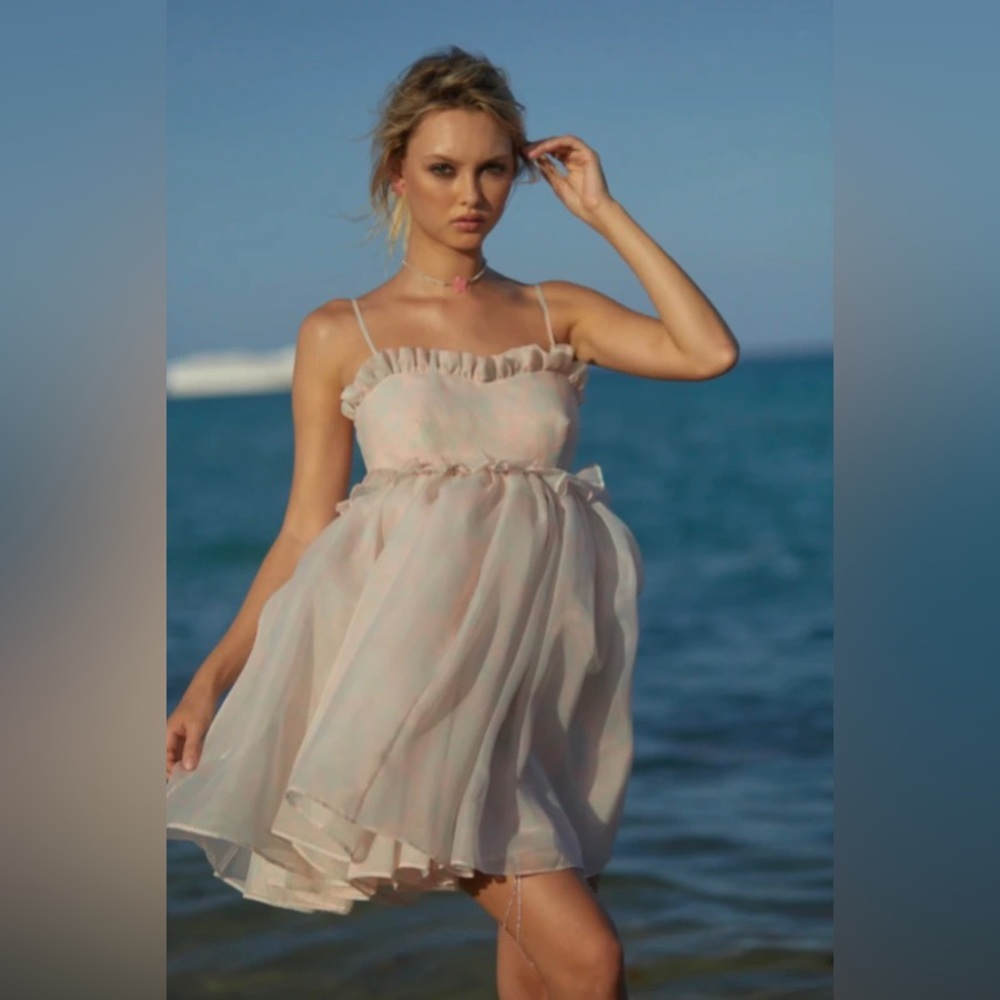 Selkie Rosebud Puff Dress in Candyfloss 3X